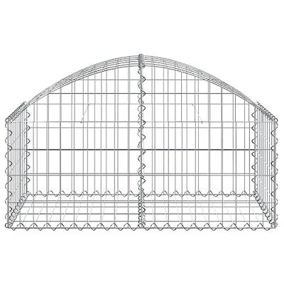 VidaXL Schanskorf gewelfd 100x50x40/60 cm gegalvaniseerd ijzer VidaXL Schanskorf gewelfd 100x50x40/60 cm gegalvaniseerd ijzer