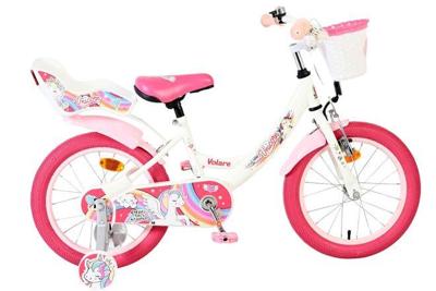 Volare unicorn kinderfiets - meisjes - 16 inch - wit