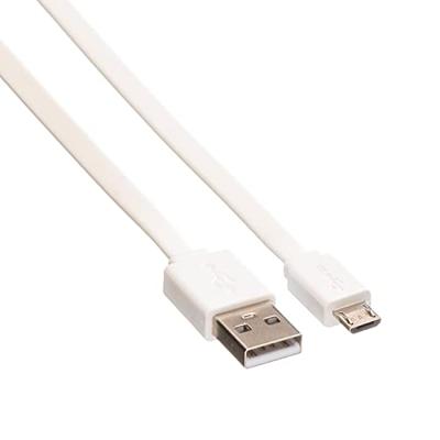 ROLINE USB 2.0 Kabel, USB A Male - Micro USB B Male, wit, 1 m