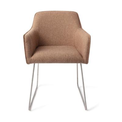 Jesper Home Eetkamerstoel 'Hofu' Slide Steel, kleur French Toast