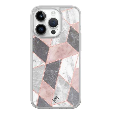 iPhone 14 Pro hybride hoesje - Stone grid