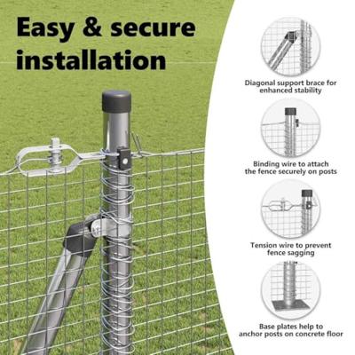 VidaXL Afrasteringspaal zilver 10 x 1,4 m (19 x 19 mm gaas) staal VidaXL Afrasteringspaal zilver 10 x 1,4 m (19 x 19 mm gaas) staal
