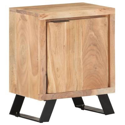 VidaXL Nachtkastje met natuurlijke rand 40x30x50 cm massief acaciahout