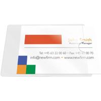 Q-CONNECT badge pocket, zelfklevend, ft 60 x 95 mm, open korte zijde, pak van 10 stuks - thumbnail