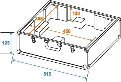 Roadinger schwarz -S- Flightcase (l x b x h) 225 x 530 x 490 mm