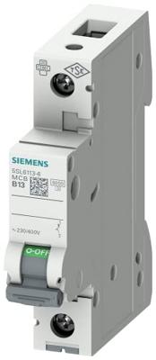 Zekeringautomaat 1-polig 13 A 230 V, 400 V Siemens 5SL61136 Zekeringautomaat 1-polig 13 A 230 V, 400 V Siemens 5SL61136