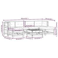 7-delige Loungeset met kussens geïmpregneerd grenenhout - thumbnail