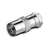 Goobay 11624 F-adapter, F-stekker > coaxbus - zink - thumbnail