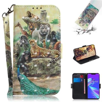 3D gekleurde tekening dieren patroon horizontale Flip lederen case voor ASUS Zenfone Max (m2) ZB633KL met houder & kaartsleuven & portemonnee 3D gekleurde tekening dieren patroon horizontale Flip lederen case voor ASUS Zenfone Max (m2) ZB633KL met houder & kaartsleuven & portemonnee