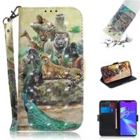 3D gekleurde tekening dieren patroon horizontale Flip lederen case voor ASUS Zenfone Max (m2) ZB633KL met houder & kaartsleuven & portemonnee - thumbnail