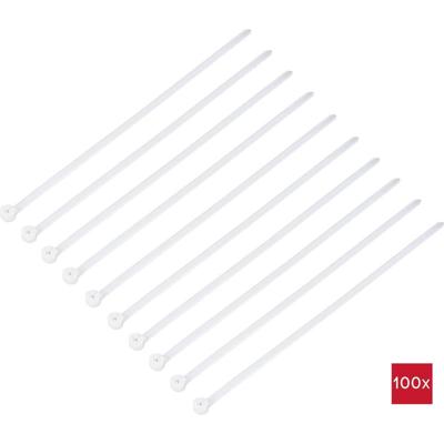 TRU COMPONENTS TC-12814152 Kabelbinder 200 mm 4.8 mm Natuur Met metalen tong, Chemische bestendigheid 100 stuk(s)