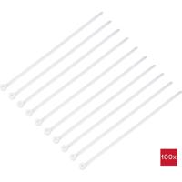 TRU COMPONENTS TC-12814152 Kabelbinder 200 mm 4.8 mm Natuur Met metalen tong, Chemische bestendigheid 100 stuk(s) - thumbnail