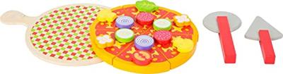 Small Foot houten snijen speeleten pizza set, 21dlg. Small Foot houten snijen speeleten pizza set, 21dlg.