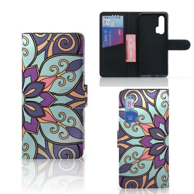 Honor 20 Pro Hoesje Purple Flower Honor 20 Pro Hoesje Purple Flower