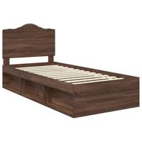 Bedframe Bruin Eiken 75 x 190 cm Massief grenenhout - thumbnail