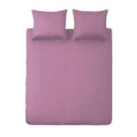 Ten Cate Katoen Satijnen Eenpersoons Dekbedovertrek Streep 140x200/220 cm Lavendel - thumbnail