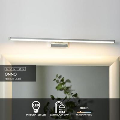 Lucide ONNO - Spiegellamp Badkamer - LED - 1x11W 3000K - IP44 - Mat chroom Lucide ONNO - Spiegellamp Badkamer - LED - 1x11W 3000K - IP44 - Mat chroom