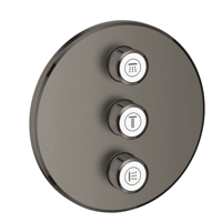 Opbouwdeel GROHE Smartcontrol Volume, Rond (3X) Hard Graphite Geborsteld - thumbnail