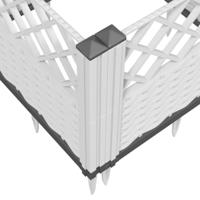 VidaXL Plantenbak met pinnen 43,5x43,5x43,5 cm polypropeen wit - thumbnail