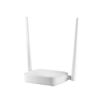 Tenda N301 WLAN-router voor aansluiting op de kabel-/DSL of glasvezelmodem (300 Mbit/s via WLAN, 3x LAN-poorten, WPS, voor 4K/HD Videostreaming & online games), wit