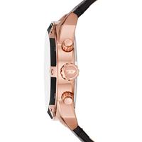 Diesel DZ4607 Horloge Spiked Chrono staal-leder rosekleurig-zwart 49 mm - thumbnail