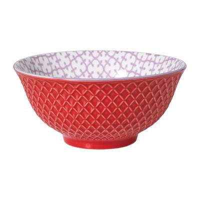 Schaaltje Anna groot - rood/grijs - ø15.5x7 cm Schaaltje Anna groot - rood/grijs - ø15.5x7 cm
