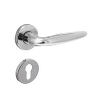 Deurkruk Sigaar op rozet verdekt ø49x7mm en cilinderrozetten chroom - thumbnail