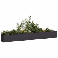 VidaXL Plantenbak 360x40x40 cm koudgewalst staal zwart - thumbnail