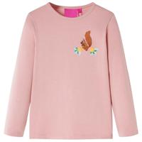 Kindershirt met lange mouwen eekhoornprint 92 lichtroze - thumbnail