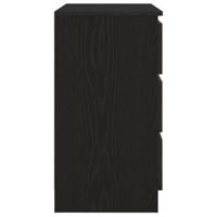 Dressoir met lade 71x35x65 cm spaanplaat zwart eikenkleurig - thumbnail