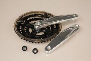 Lasco crankset 24/34/42t zilver/zwart verdiept -4mm