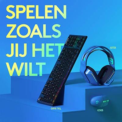Logitech G305 Lightspeed Gaming-muis Bluetooth Optisch Blauw 6 Toetsen 12000 dpi Verlicht, Ergonomisch