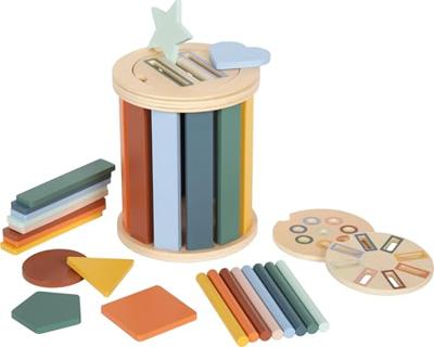 Montessori sorteerspel met trommel small foot meerkleurig