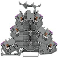 WAGO 2202-3238 Doorgangsklem 3-etages Cage Clamp-aansluiting Grijs 50 stuk(s) - thumbnail