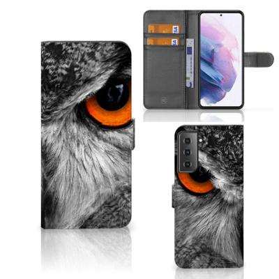 Samsung Galaxy S21 Plus | Telefoonhoesje | Met pasjeshouder | Uil