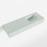 MONDIAZ LEX Greey vrijhangende solid surface wastafel 90cm. Positie wasbak rechts - thumbnail