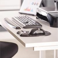 Fellowes Crystals Gel toetsenbord polssteun, zwart - thumbnail