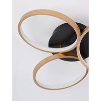 Lyora Design plafondlampElize zwart met goud Ø 55cm - 9248112 - thumbnail