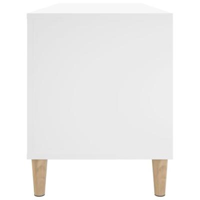 Platenkast 100x38x48 cm bewerkt hout wit - thumbnail