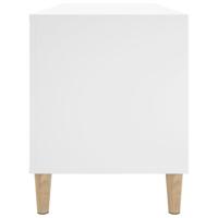 Platenkast 100x38x48 cm bewerkt hout wit - thumbnail