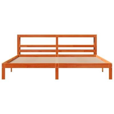 Bedframe zonder matras massief grenenhout wasbruin 180x200 cm