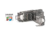 Digitus RJ45 Netwerk Adapter CAT 6A [1x Snijklem connector - 1x RJ45-stekker] Zwart - thumbnail