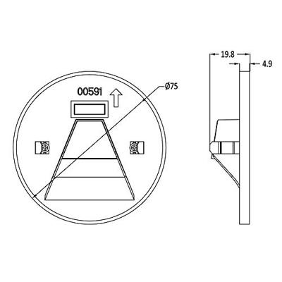 Deko Light Abdeckung rund weiß Winkel für Alwaid 930503 Afdekking Wit (RAL 9016)