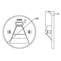 Deko Light Abdeckung rund grau Winkel für Alwaid 930504 Afdekking Grijs - thumbnail