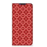 Xiaomi Redmi 9 | Hoesje met Magneet | Batik Rood - thumbnail