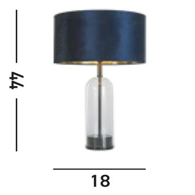 Searchlight Unieke tafellampOxford met donkerblauwe kap - EU81711AZ
