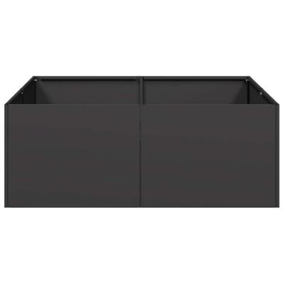 Plantenbak 80x80x30 cm staal zwart