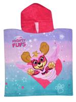 Nickelodeon badponcho Paw Patrol 100 cm katoen roze/mintblauw - thumbnail
