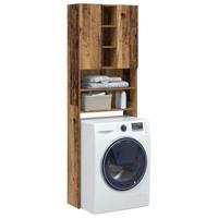 VidaXL Wasmachinekast 64x25,5x190 cm oud houtkleurig - thumbnail