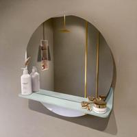 MONDIAZ SPOT spiegel rond 60cm met Spiegelplanchet kleur Greey. - thumbnail